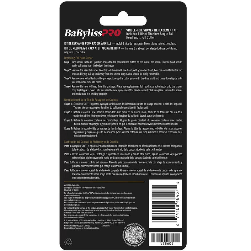 BaByliss Pro UVFOIL Gold Replacement Single Foil and Cutter for FXLFS1 #FXLRF1G