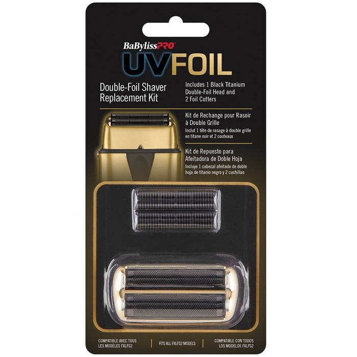 BaByliss Pro UVFOIL Gold Replacement Double Foil and 2 Cutters for FXLFS2 #FXLRF2G