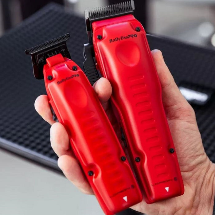 BaByliss Pro FXONE LO-PROFX RED Bundle Pack [Clipper & Trimmer]