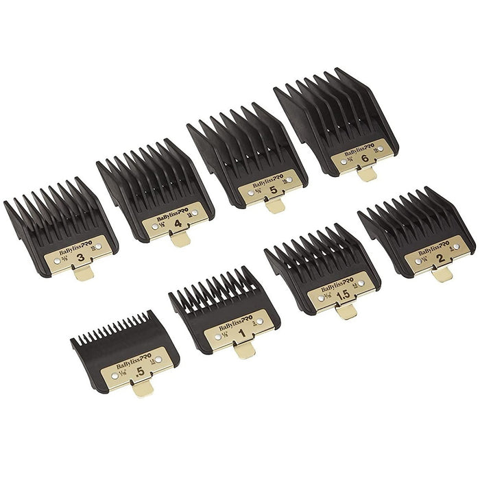 BaByliss4Barbers Premium Clipper Guards - 8 Pcs Comb Set #FXPCG