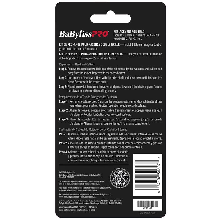 BaByliss Pro FOILFX02 Replacement Foil & Cutter - Gray #FXRF2GY