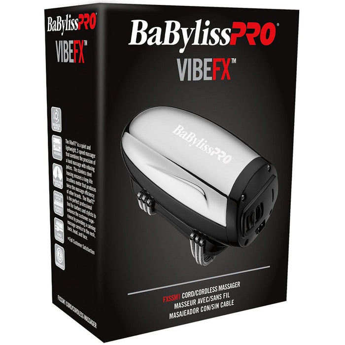 BaByliss Pro VIBEFX Cord/Cordless Massager - Silver #FXSSM1