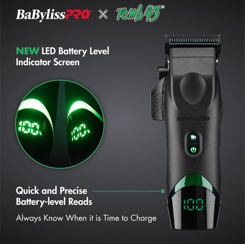 BaByliss Pro X Tomb45 Wireless Charging Clipper #FXT45C & Wireless Charging Mat #FXT45MAT