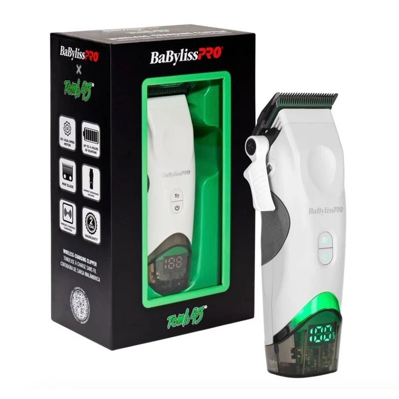 BaByliss Pro X Tomb45 Wireless Charging Clipper - White #FXT45CTW