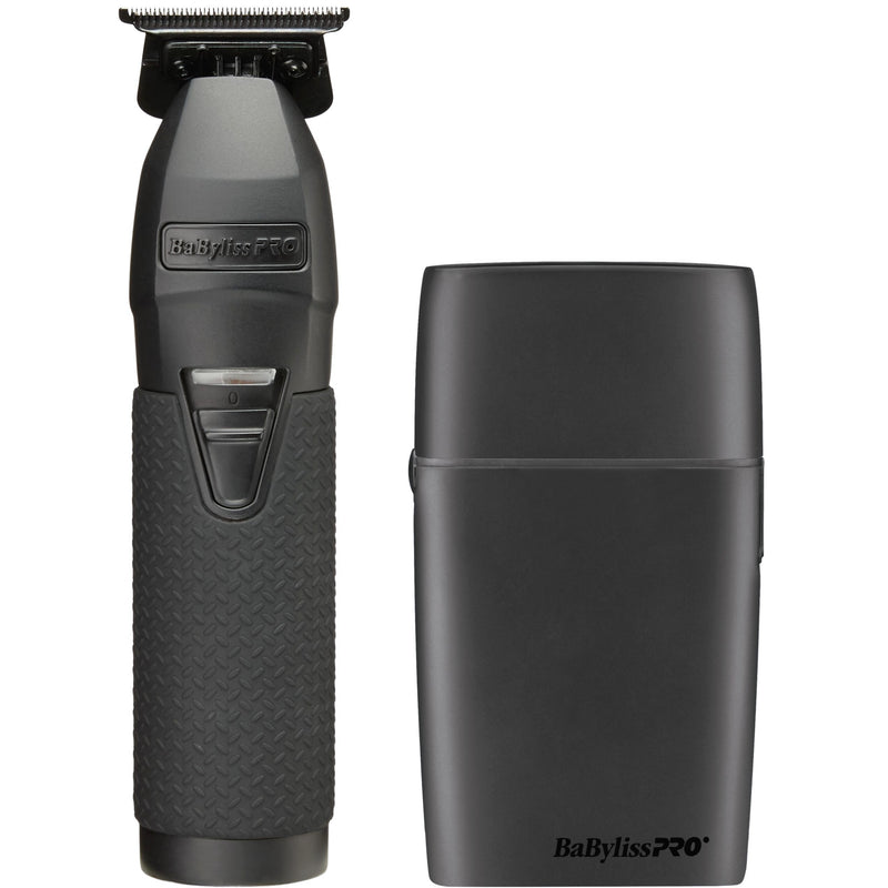 BaByliss Pro LIMITED EDITION BLACKFX Trimmer & Double-Foil Shaver Combo #FXTSMBPK