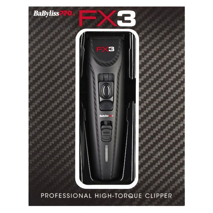 BaByliss Pro FX3 Professional High Torque Clipper - Black #FXX3CB