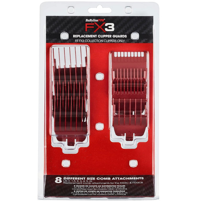 BaByliss Pro FX3 Attachment Clipper Guards #FXX3CGR