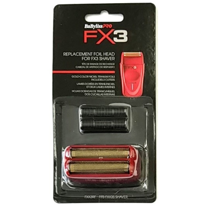 BaByliss Pro FX3 Professional High Speed Foil Shaver Replacement Foil & Cutter - Red #FXX3RF