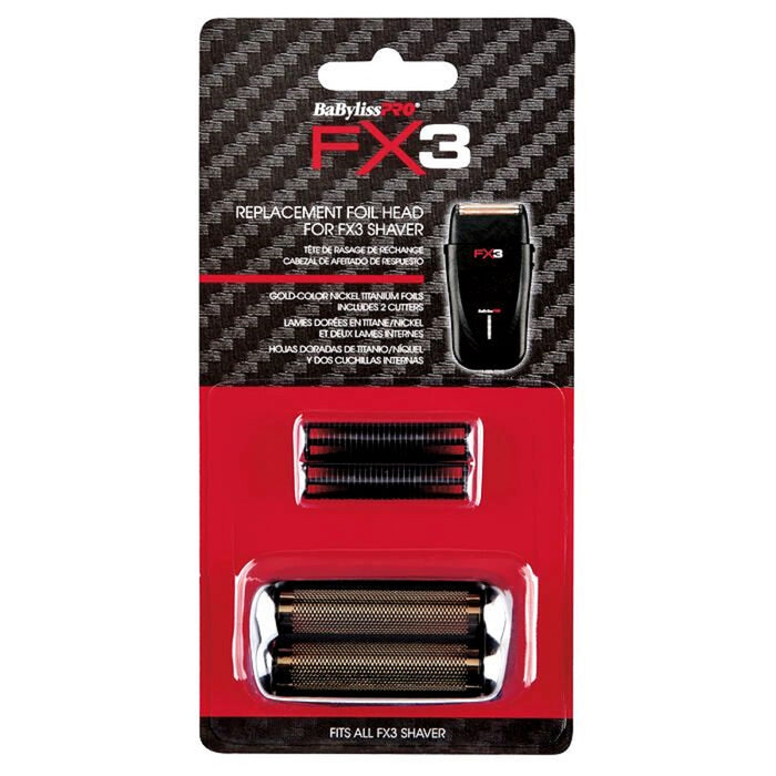 BaByliss Pro FX3 Professional High Speed Foil Shaver Replacement Foil & Cutter - Black #FXX3RFB