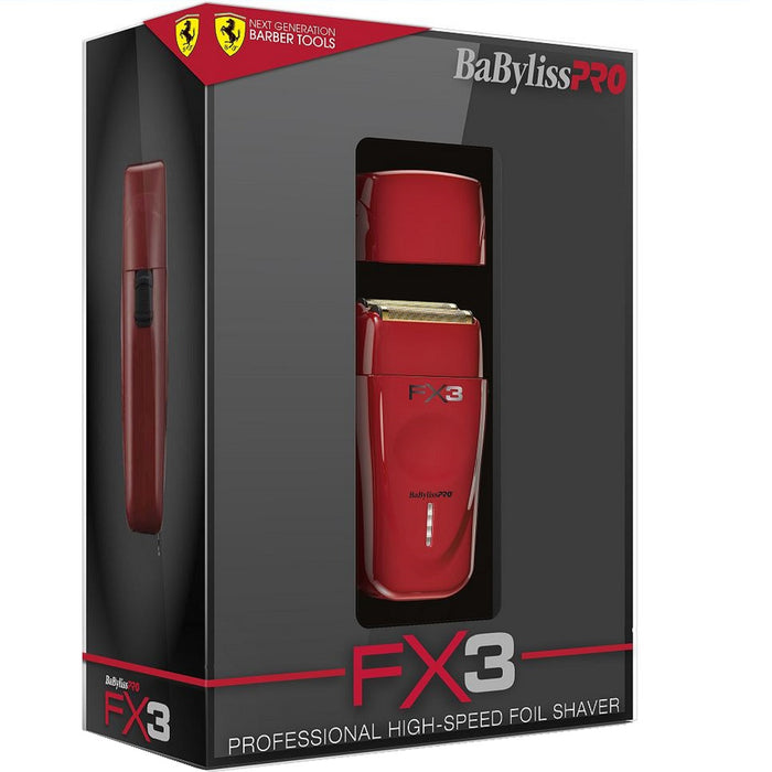 BaByliss Pro FX3 Red Bundle Pack [Clipper & Trimmer & Shaver]