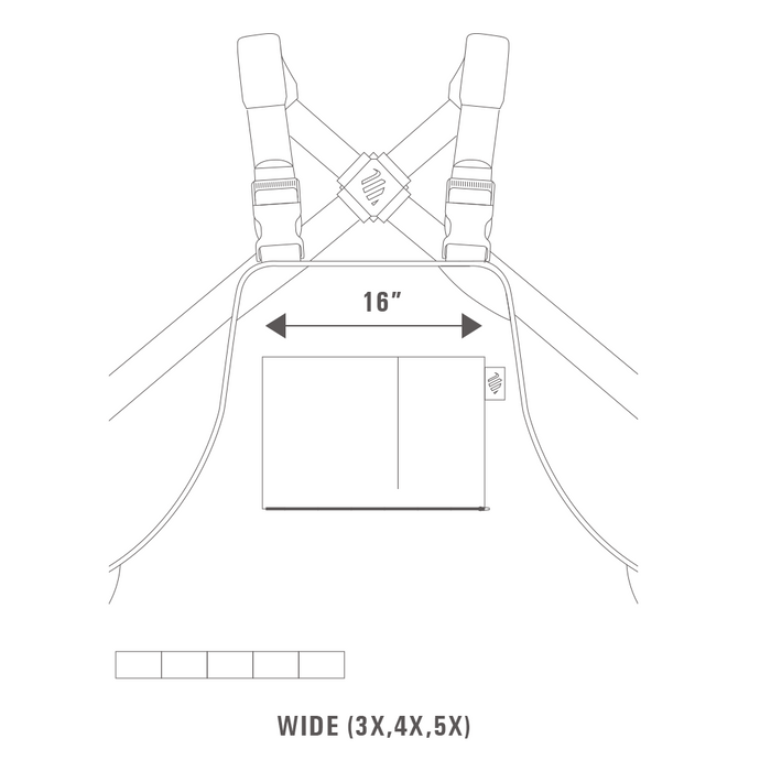 Barber Strong The Barber Apron - Extra Wide #BSA01-XW-BLK