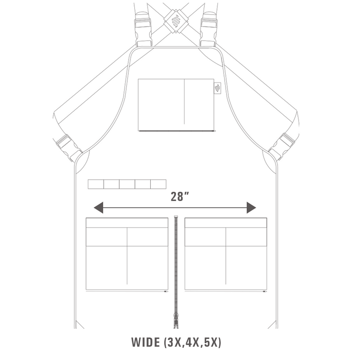 Barber Strong The Barber Apron - Extra Wide #BSA01-XW-BLK