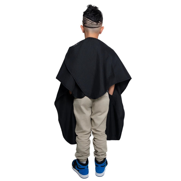 Barber Strong The Hands Free Barber Cape Black - Junior #BSC18-BLK-JR