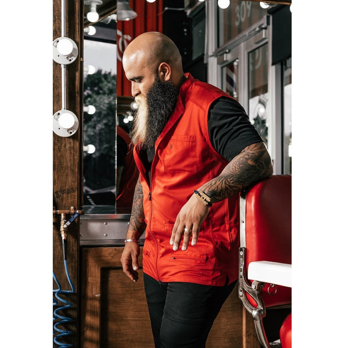 Barber Strong The Barber Vest - Red [S-5XL] #BSV01-RED