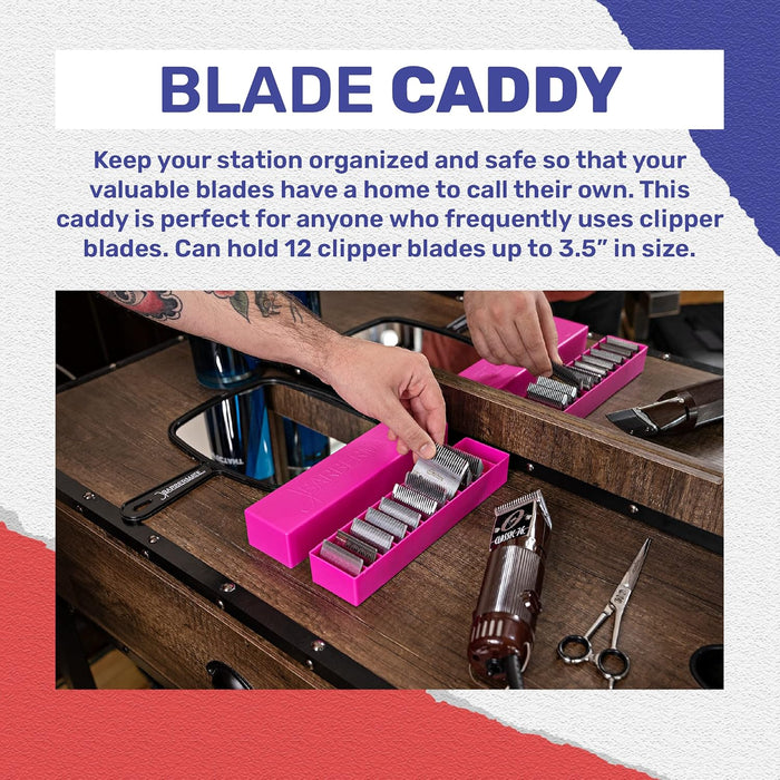 Barbermate Flip-Top Blade Caddy - Pink #BM3007