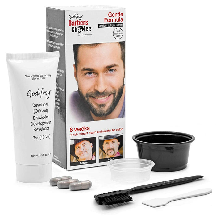 Godefroy Barbers Choice Beard & Mustache Color 3 Capsule Kit [Various Color Options]