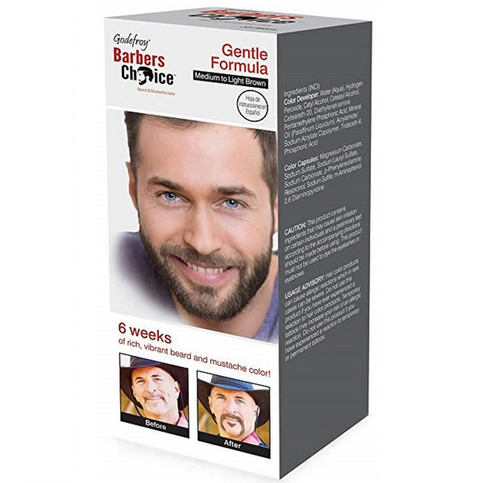 Godefroy Barbers Choice Beard & Mustache Color 3 Capsule Kit [Various Color Options]