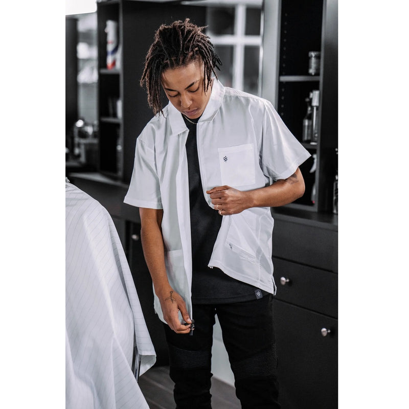 Barber Strong The Barber Jackets - White #BSJ01-WHT[S to 5XL Available]