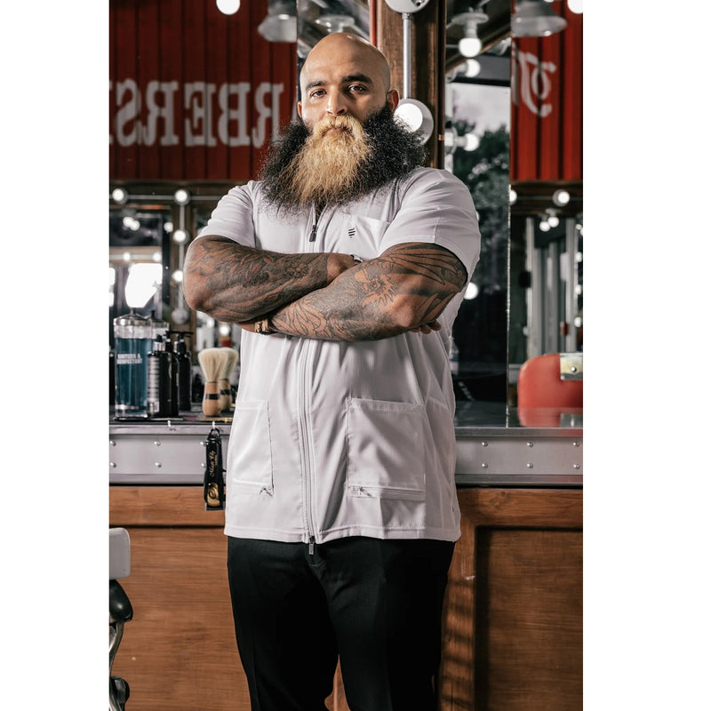 Barber Strong The Barber Jackets - White #BSJ01-WHT[S to 5XL Available]