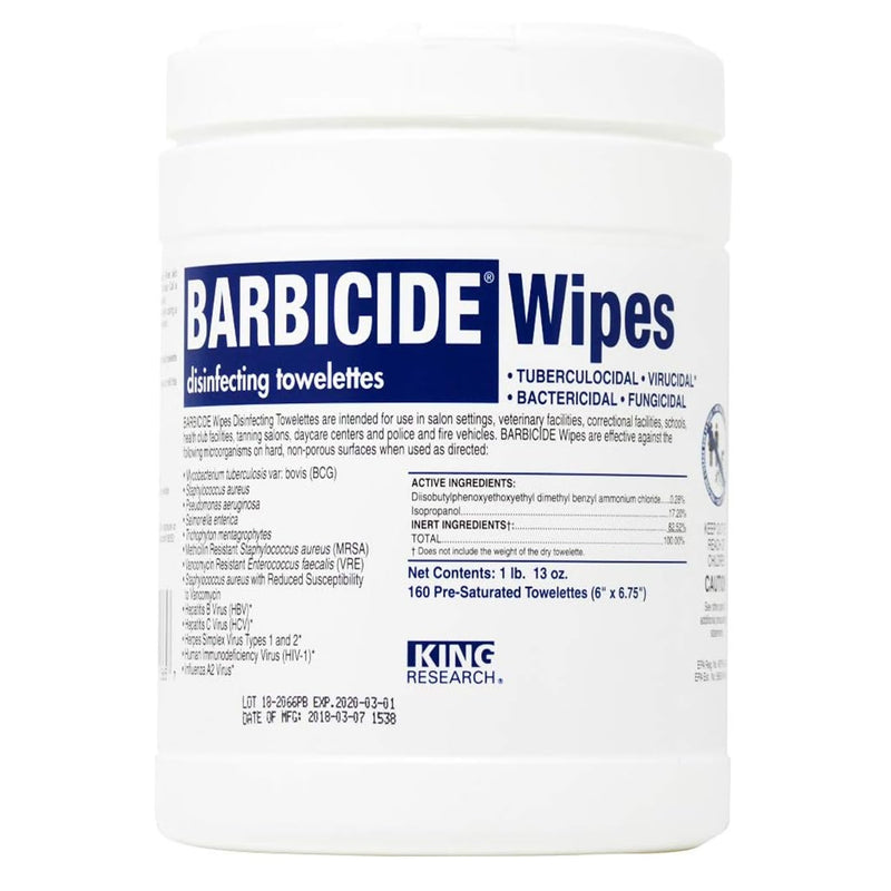 Barbicide Disinfecting 160 Wipes