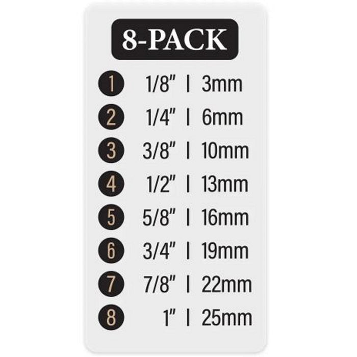 Black Ice Premium 8 Pack Cutting Guides with Organizer Gold #BIC031