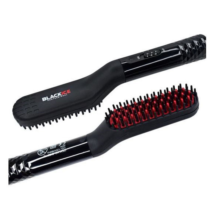 Black Ice Electric Straightening Beard Brush #BIC211B