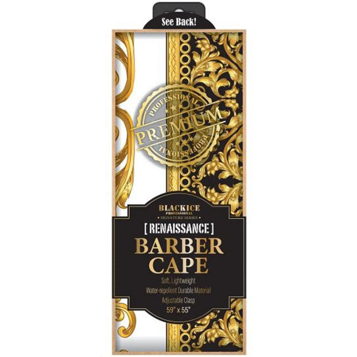 Black Ice Premium Graphic Pattern Barber Cape - Renaissance #BVE009REN