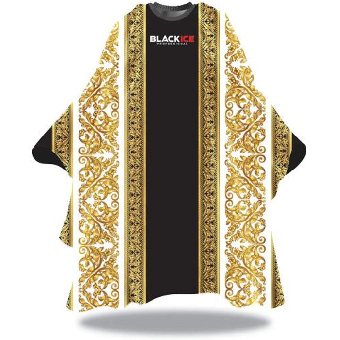 Black Ice Premium Graphic Pattern Barber Cape - Renaissance #BVE009REN