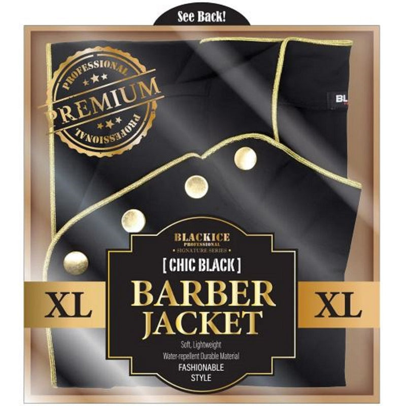 Black Ice Premium Barber Jackets - Chic Black #BVE010BLA [S to 3XL Available]