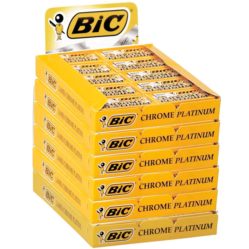 BiC Chrome Platinum Double Edge 600 Blades - 100 Blades x 6 Pack (Bulk)