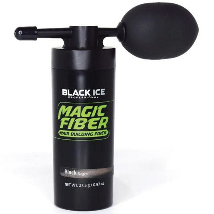 Black Ice Magic Hair Building Fiber with Applicator Black 0.97 oz #BIC001CBLA