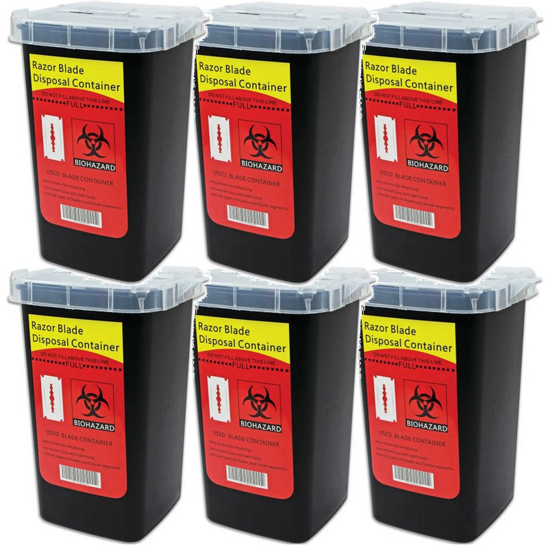 Black Ice Razor Blade Disposal Container #BIC022 - 6 Pack (Bulk)