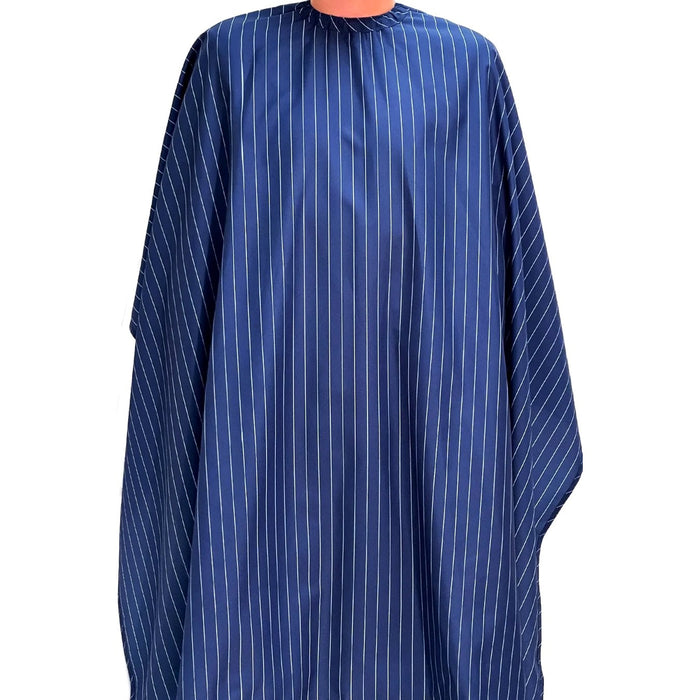 Barber Strong The Barber Cape - Classic Blue w/ White Pinstripe #BSC14-BLE/WHT