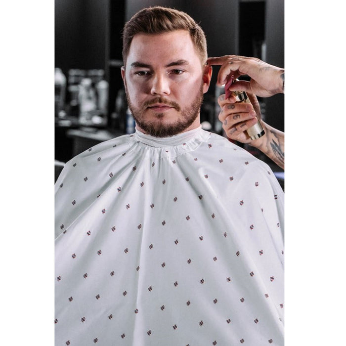 Barber Strong The Barber Cape - Barber Shield White #BSC07-WHT