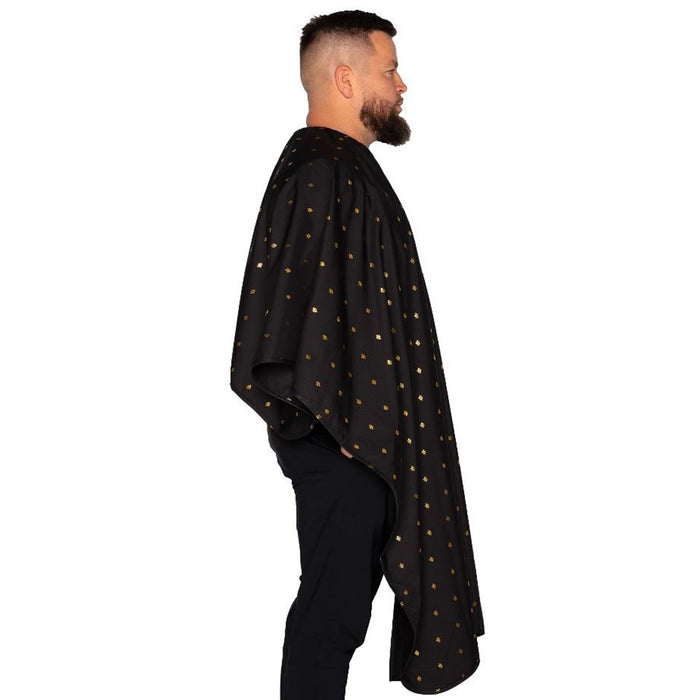 Barber Strong The Barber Cape - 24K Gold Barber Shield #BSC08-BLK/GOLD