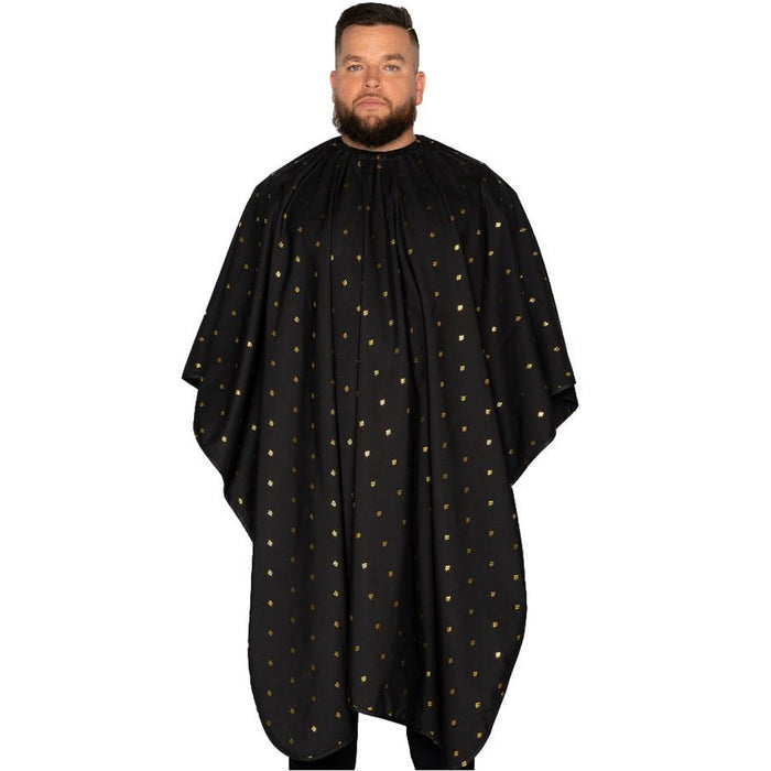 Barber Strong The Barber Cape - 24K Gold Barber Shield #BSC08-BLK/GOLD