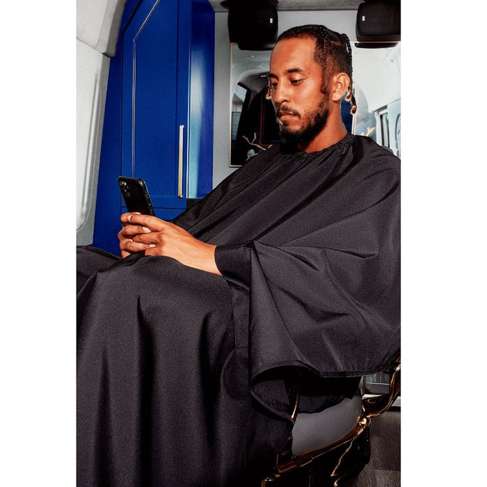 Barber Strong The Hands Free Barber Cape - Solid Black #BSC12-BLKHF