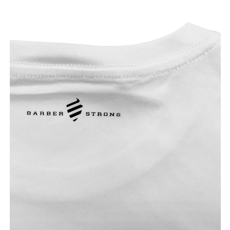 Barber Strong The Barber Tech Tees - White #BST01-WHT [S to 5XL Available]