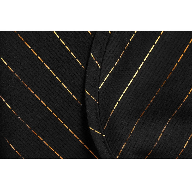 Barber Strong The Barber Cape - 24K Gold Black w/ 24K Gold Pinstripe #BSC10-BLK/GOLD