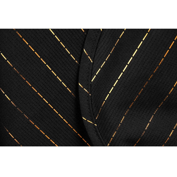 Barber Strong The Barber Cape - 24K Gold Black w/ 24K Gold Pinstripe #BSC10-BLK/GOLD