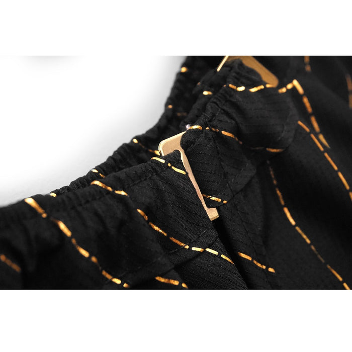 Barber Strong The Barber Cape - 24K Gold Black w/ 24K Gold Pinstripe #BSC10-BLK/GOLD