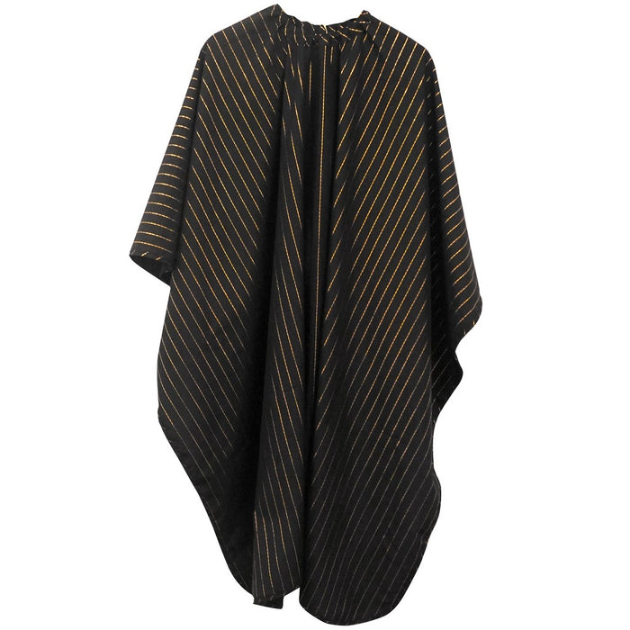 Barber Strong The Barber Cape - 24K Gold Black w/ 24K Gold Pinstripe #BSC10-BLK/GOLD