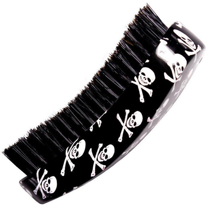 Beauty Town Wavy Coiler Curved Medium 360/540/720 Wave Brush - Pirate Skull #83104