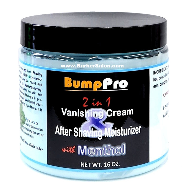 Bump Pro 2in1  Vanishing Cream After Shaving Moisturizer with Menthol 16 oz