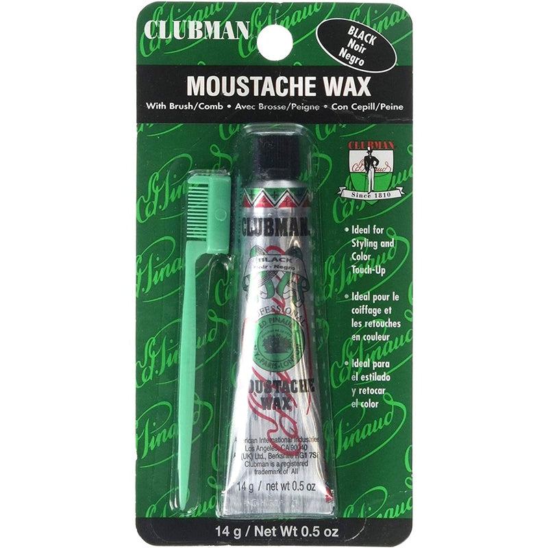 Clubman Moustache Waxes 0.5 oz [4 Color Options]