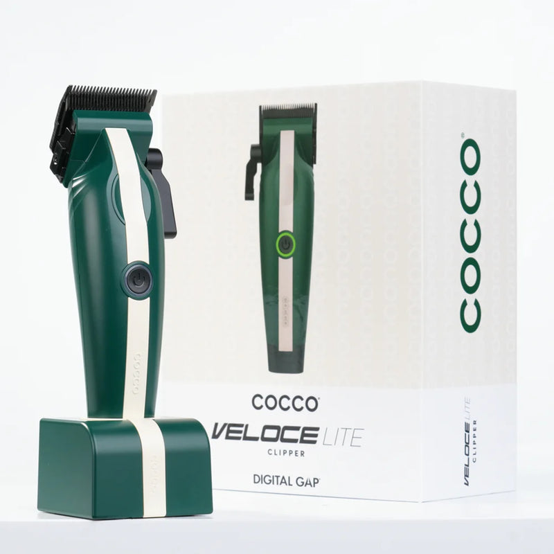 Cocco Veloce Lite Clipper & Trimmer + FREE Shaver - Green/White Stripe [BUY 2 GET 1 FREE]