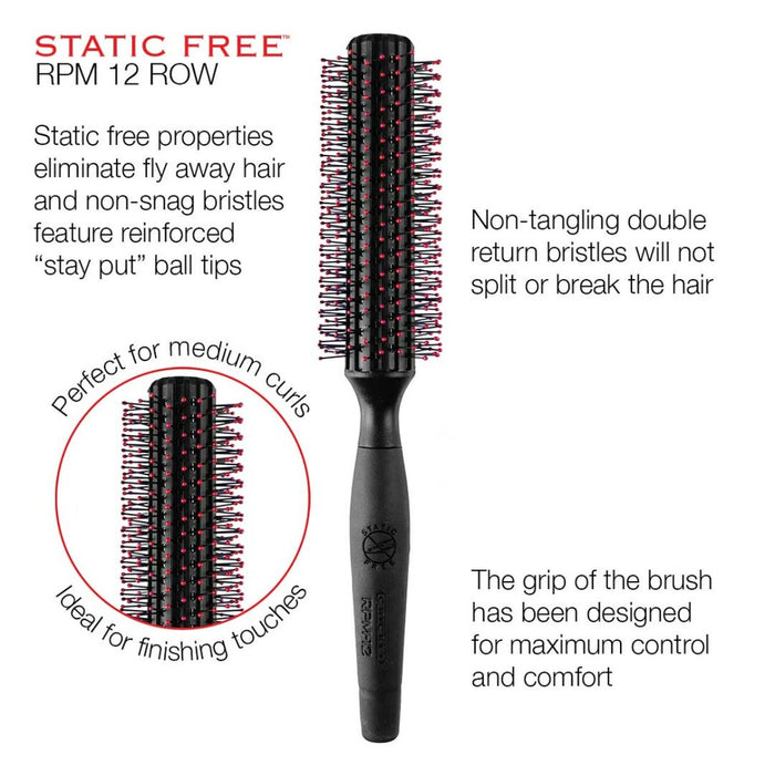 Cricket Static Free RPM 12 Row Brush