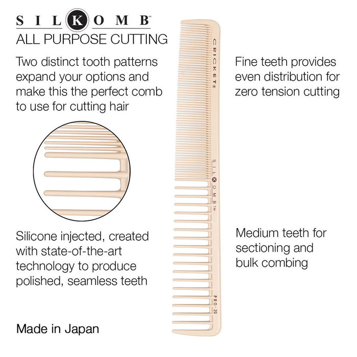 Cricket Silkomb All Purpose Cutting Comb #PRO-20