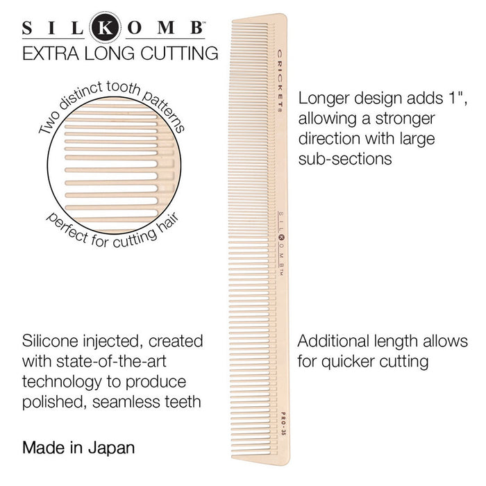 Cricket Silkomb Extra Long Cutting Comb #PRO-35