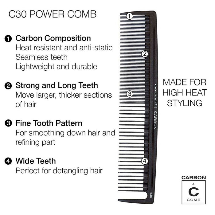 Cricket Carbon Comb Power Comb #C30